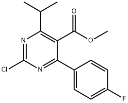 Methyl 2-chloro-4-(4-fluorophenyl)-6-isopropylpyrimidine-5-carboxylate Structure