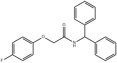 N-(diphenylmethyl)-2-(4-fluorophenoxy)acetamide Struktur