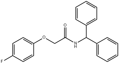 N-(diphenylmethyl)-2-(4-fluorophenoxy)acetamide Structure