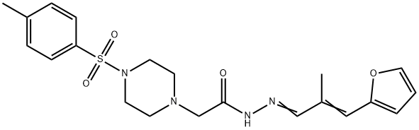 N'-[(1Z,2E)-3-(furan-2-yl)-2-methylprop-2-en-1-ylidene]-2-{4-[(4-methylphenyl)sulfonyl]piperazin-1-yl}acetohydrazide Structure