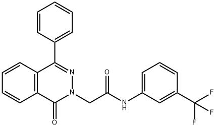 2-(1-oxo-4-phenylphthalazin-2(1H)-yl)-N-[3-(trifluoromethyl)phenyl]acetamide Struktur