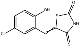 5-(5-chloro-2-hydroxybenzylidene)-4-thioxo-1,3-thiazolidin-2-one Struktur