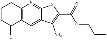 propyl 3-amino-5-oxo-5,6,7,8-tetrahydrothieno[2,3-b]quinoline-2-carboxylate,497247-16-2,结构式