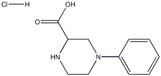 4-Phenyl-piperazine-2-carboxylic acid HCl Structure