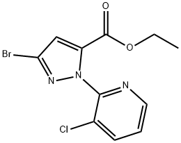 ETHYL 3-BROMO-1-(3-CHLOROPYRIDIN-2-YL)-1H-PYRAZOLE-5-CARBOXYLATE Struktur