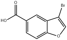 3-Bromo-5-benzofurancarboxylic acid Struktur