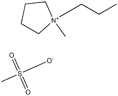 Pyrrolidinium, 1-methyl-1-propyl-, methanesulfonate
 Structure