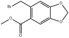 Methyl 6-(bromomethyl)benzo[d][1,3]dioxole-5-carboxylate Struktur