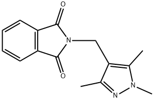 2-((1,3,5-Trimethyl-1H-pyrazol-4-yl)methyl)isoindoline-1,3-dione Struktur