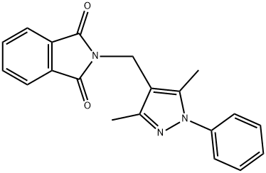 2-((3,5-dimethyl-1-phenyl-1H-pyrazol-4-yl)methyl)isoindoline-1,3-dione Structure