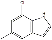 7-chloro-5-methyl-1H-indole 结构式