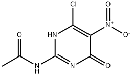 N-(6-chloro-5-nitro-4-oxo-1,4-dihydropyrimidin-2-yl)acetamide Struktur
