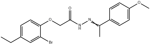 514849-14-0 2-(2-bromo-4-ethylphenoxy)-N'-[(1E)-1-(4-methoxyphenyl)ethylidene]acetohydrazide