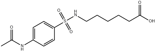 6-(4-Acetylamino-benzenesulfonylamino)-hexanoic acid Struktur
