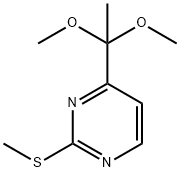 4-(1,1-Dimethoxyethyl)-2-(methylthio)pyrimidine Struktur