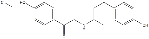2-(4-(4-hydroxyphenyl)butan-2-ylamino)-1-(4-hydroxyphenyl)ethanone hydrochloride 化学構造式