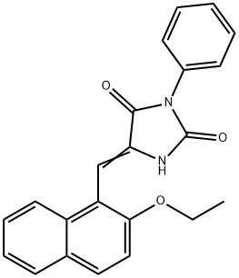 (5Z)-5-[(2-ethoxynaphthalen-1-yl)methylidene]-3-phenylimidazolidine-2,4-dione|