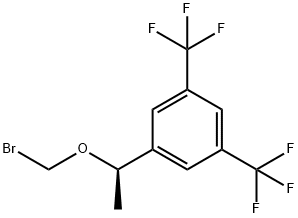 (R)-1-[3,5-Bis(trifluoromethyl)phenyl]ethyl bromomethyl ether Struktur