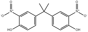 2,2-bis(4-hydroxy-3-nitrophenyl)propane Structure