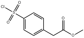 methyl 2-(4-(chlorosulfonyl)phenyl)acetate Struktur
