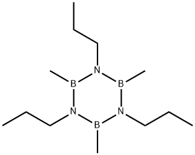2,4,6-trimethyl-1,3,5-tripropyl-1,3,5,2,4,6-triazatriborinane Struktur