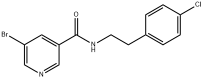 5-bromo-N-[2-(4-chlorophenyl)ethyl]pyridine-3-carboxamide,540517-60-0,结构式