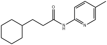 3-cyclohexyl-N-(5-methyl-2-pyridinyl)propanamide Struktur