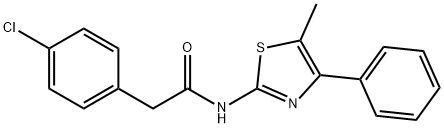 2-(4-chlorophenyl)-N-(5-methyl-4-phenyl-1,3-thiazol-2-yl)acetamide Struktur