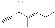 4-HEPTEN-1-YN-3-OL, 4-METHYL-, 54406-43-8, 结构式
