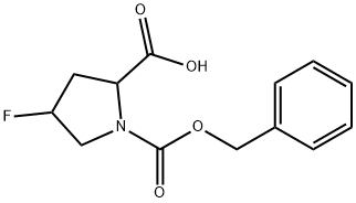 N-CBZ-顺式-4-氟-L-脯氨酸, 54769-90-3, 结构式