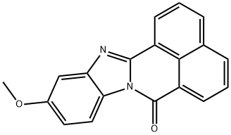 11-甲氧基-7H-苯并咪唑并[2,1-A]苯并[DE]异喹啉-7-酮, 5504-69-8, 结构式