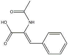 2-乙酰胺基-(3Z)-苯基丙烯酸 结构式