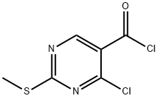4-氯-2-甲巯基嘧啶-5-甲酰氯, 55084-66-7, 结构式
