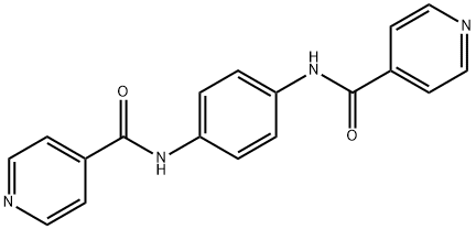 N,N′-ビス(4-ピリジルホルムアミド)-1,4-ベンゼンジアミン 化学構造式