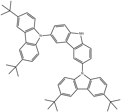 3,3'',6,6''-tetra-tert-butyl-9'H-9,3':6',9''-tercarbazole,551951-04-3,结构式