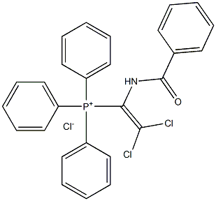 (1-BENZOYLAMINO-2,2-DICHLORO-VINYL)-TRIPHENYL-PHOSPHONIUM, CHLORIDE Struktur