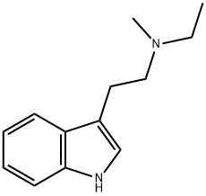 N-エチル-N-メチル-1H-インドール-3-エタンアミン 化学構造式