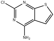 2-chlorothieno[2,3-d]pyrimidin-4-amine, 56844-22-5, 结构式