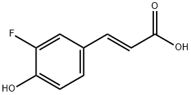 (2E)-3-氟-4-羟基肉桂酸, 56926-74-0, 结构式