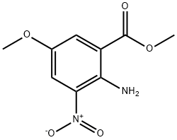 2-氨基-5-甲氧基-3-硝基苯甲酸甲酯, 569668-23-1, 结构式