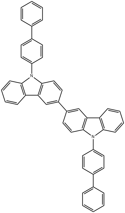 9,9'-二([1,1'-联苯]-4-基)-3,3'-联-9H-咔唑,57102-51-9,结构式