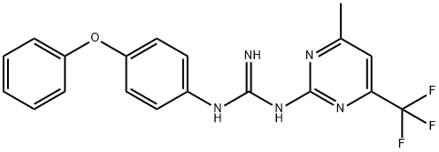 1-[4-methyl-6-(trifluoromethyl)pyrimidin-2-yl]-3-(4-phenoxyphenyl)guanidine Structure