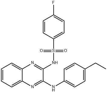 N-{3-[(4-ethylphenyl)amino]quinoxalin-2-yl}-4-fluorobenzenesulfonamide Struktur