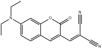 2-((7-(DIETHYLAMINO)-2-OXO-2H-CHROMEN-3-YL)METHYLENE)MALONONITRILE 结构式