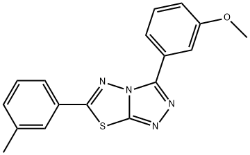 3-(3-methoxyphenyl)-6-(3-methylphenyl)[1,2,4]triazolo[3,4-b][1,3,4]thiadiazole Struktur