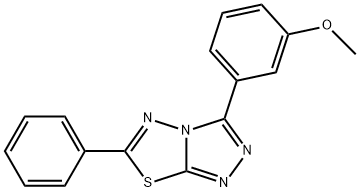 3-(3-methoxyphenyl)-6-phenyl[1,2,4]triazolo[3,4-b][1,3,4]thiadiazole,578719-04-7,结构式