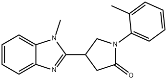 4-(1-methyl-1H-benzimidazol-2-yl)-1-(2-methylphenyl)pyrrolidin-2-one,578734-11-9,结构式
