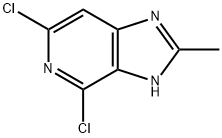 4,6-二氯-2-甲基-3H-咪唑并[4,5-C]吡啶, 579486-60-5, 结构式