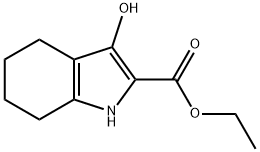 4,5,6,7-テトラヒドロ-3-ヒドロキシ-1H-インドール-2-カルボン酸エチル 化学構造式