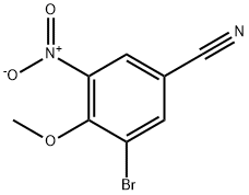 3-bromo-4-methoxy-5-nitrobenzonitrile Struktur